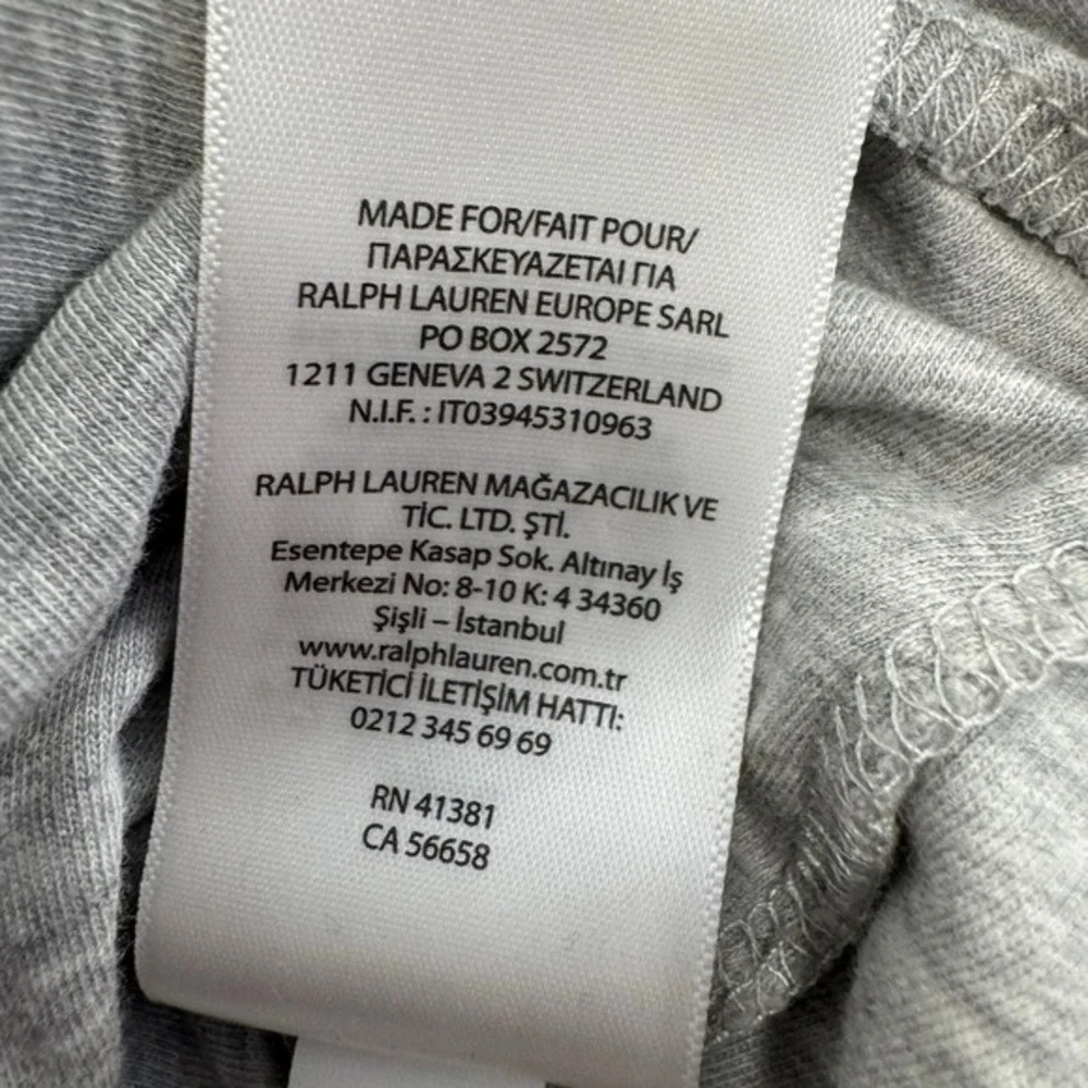 POLO Ralph Lauren Girl's Polka Dot Fit & Flare Dress‎ Grey Preppy Babydoll Large